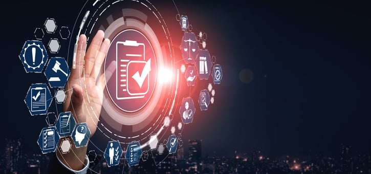 Software-Oberfläche spezialisiert auf Compliance-Management-Aufgaben.
