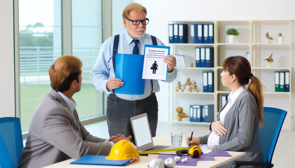 Arbeitgeber prüft Sicherheitsmaßnahmen für schwangere Mitarbeiter