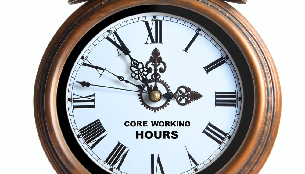 Bild einer Uhr, die die Kernarbeitszeit anzeigt