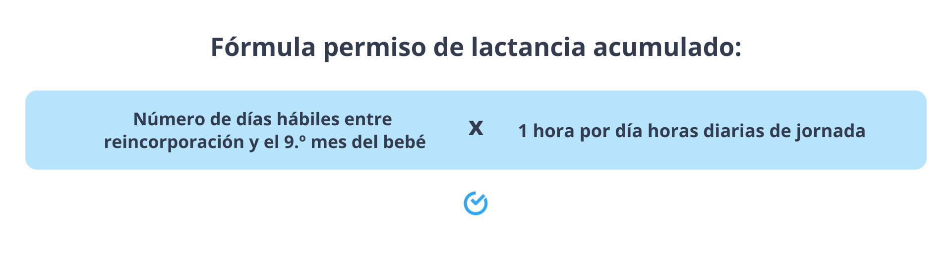 Fórmula permiso de lactancia acumulado - Shiftbase