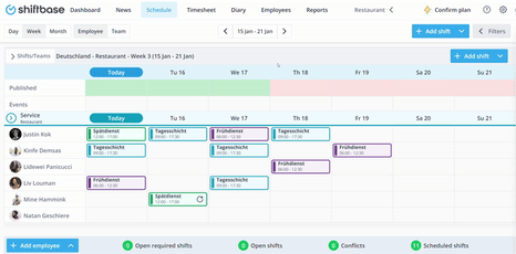 Dienstplan in Excel - Vorlage