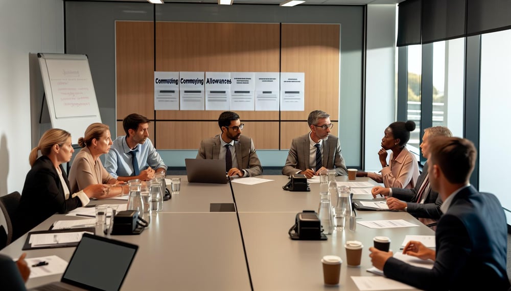 Foto eines Arbeitgebertreffens zur Diskussion über die Pendlerpauschale