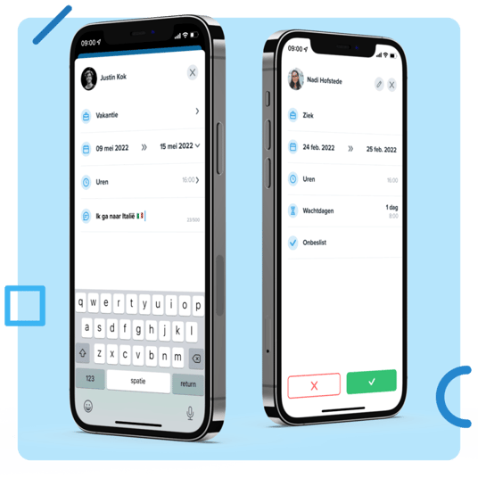 Afwezigheid registratie met mobiel