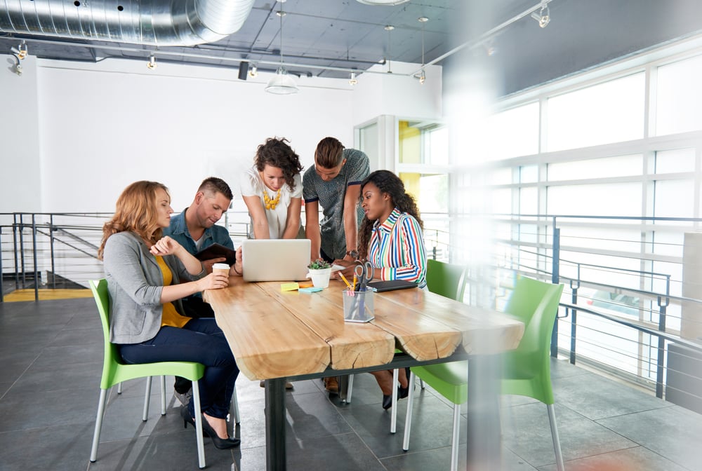 Brainstorming-Sitzung zum Thema Digitalisierung.