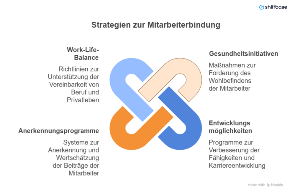 Strategien durch Maßnahmen Arbeitgeber erklärt Leistungen zur Personalbetreuung - Shiftbase