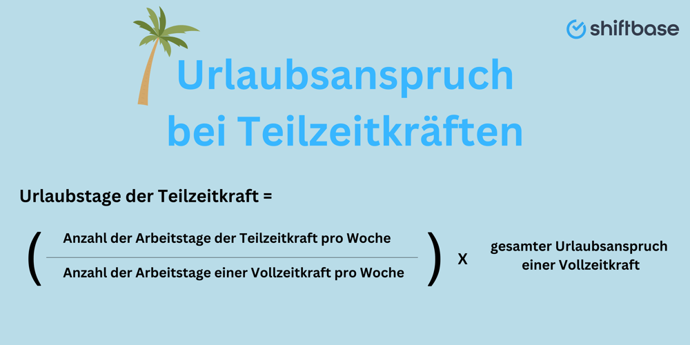 Urlaubsanspruch bei Teilzeitkräften Formel- Shiftbase