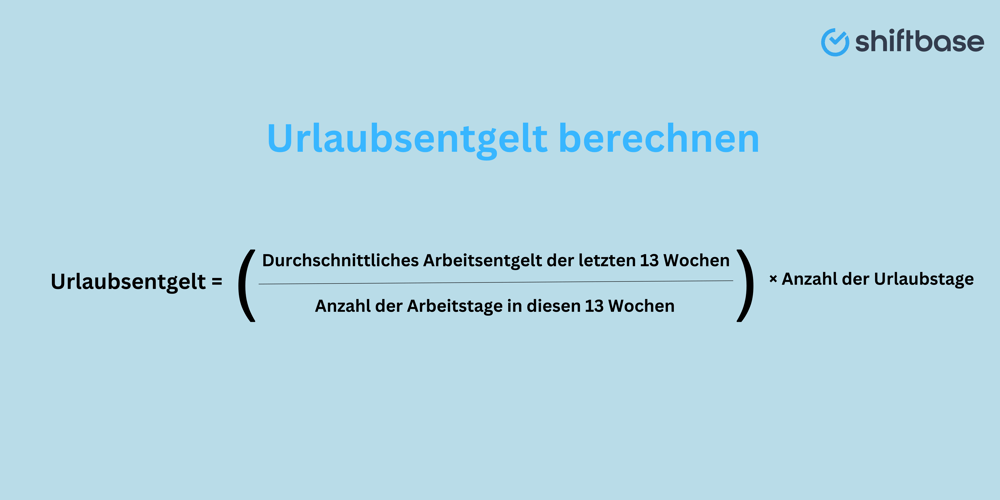 Urlaubsentgelt berechnen - Shiftbase