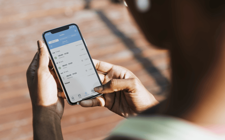 Zeiterfassungssoftwarev: Mobile App zur Demonstration von Vorteile der digitale Zeiterfassung - Shiftbase