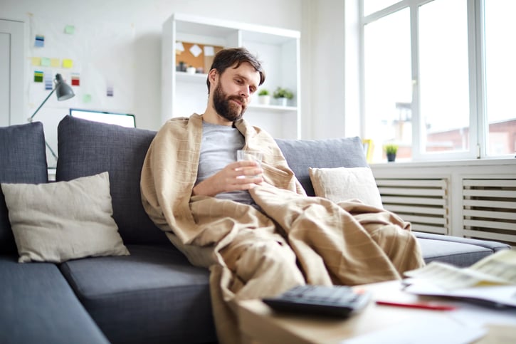 employee at home on long term sick leave