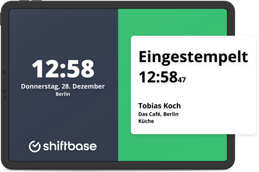 Zeiterfassungsgerät für Stempelkarten in einem Büro