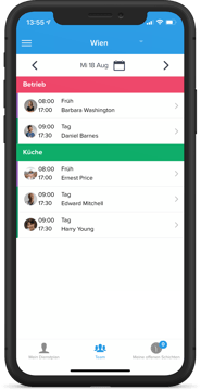 mobile Dienstplanung