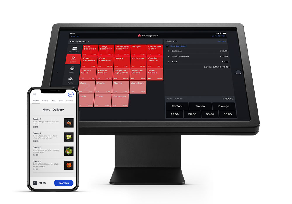 Lightspeed kassasysteem voorbeeld horeca