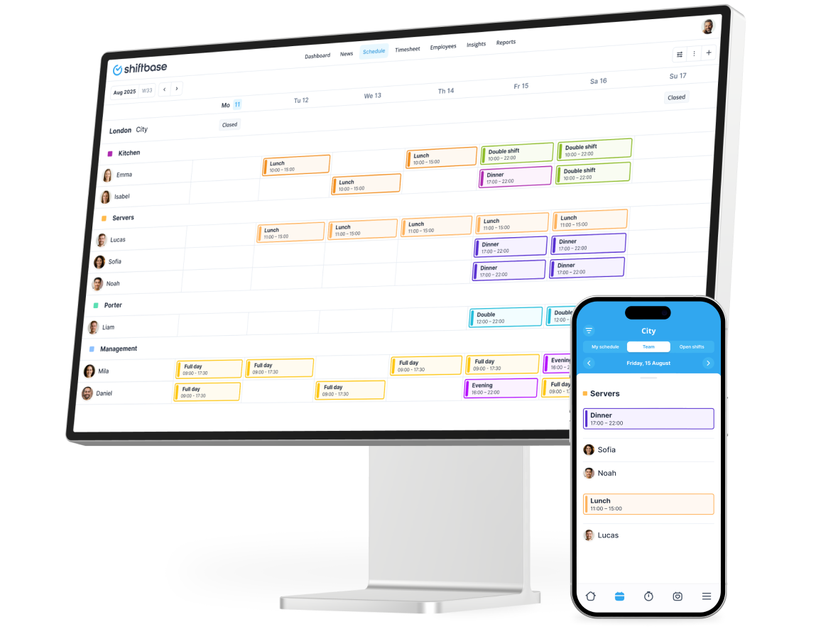Employee scheduling & time registration made easy